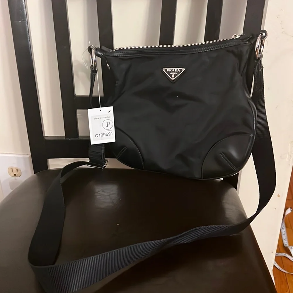Prada 11” by 9.5” crossbody bag